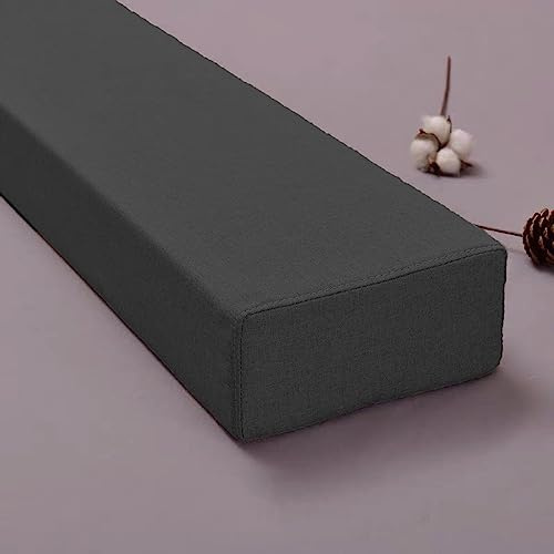 NENIUX Bed Gap Filler, Custom Size Bed Bridge Close Seam Filler Headboard Pillow Stopper Armrest Support Cushion with Removable Cover for Sofa King/Queen Bed,70 * 4 * 3inch,Dark Grey