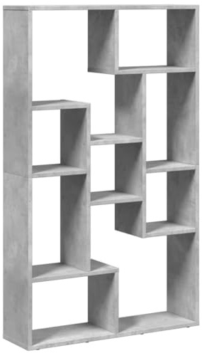 vidaXL Libreria Grigio Cemento 72x20x120,5 cm in Truciolato, scaffale per Libri, Porta Libri, Ripiani portaoggetti, Ripiani per Libri