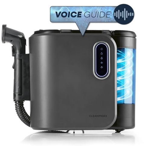 CLEANmaxx Polster- & Teppichreiniger Pro Steam | 3in1: Polsterreiniger, Spot Cleaner, Waschsauger | Fleckenreiniger mit Heißwasser- & Steam-Technologie für Teppich, Auto, Sofa etc.