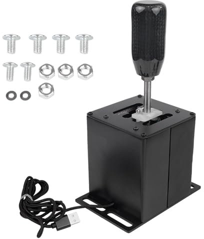 PC USB Simulator Shifter, G27 G25 G920 G29 Shifter, T300RS GT WRC Assetto Corsa ATS Shifter, Steering Wheel H Gear Sequential Shifter Fits Logitech Thrustmaster Sim Racing Games, 7+R