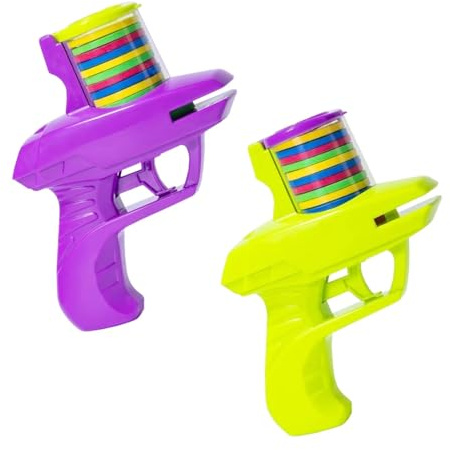 ASQzhuLIWing 2pcs Foam Frisbee Launcher Flying Frisbe Airplane Foam Frisbe Launche Frisbee Disc Launche and Flying Disc Gift Suitable for Outdoor Play Activities