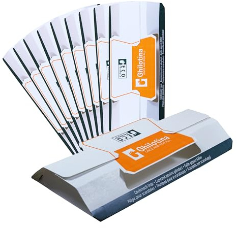 Novokill Ghilotina Premium Trappola per Scarafaggi 10 Pezzi con Tavoletta Esca | Controllo Efficace | Soluzione con Esca per il Controllo degli Insetti