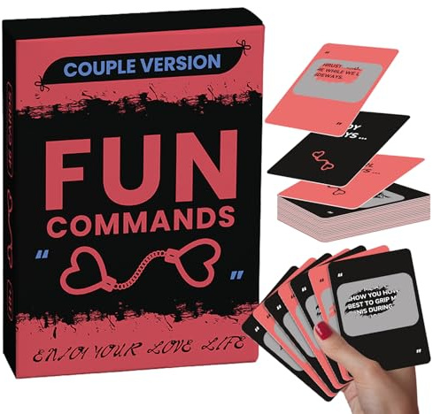 Quimoy Couples Games for Adults, Valentines Couples Card Game for Date Night Game, Fun Commands Couple Games, Romantic Anniversary & Valentines Gifts for Men Women