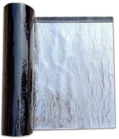 60cm Ancho Cinta de Aluminio Selladora Adhesiva, 1mm Tela Asfaltica Autoadhesiva para Tejado Impermeable, Cinta de Reparación Bituminosa Tejado para Techo Terraza Exterior Jardin(50x100cm)