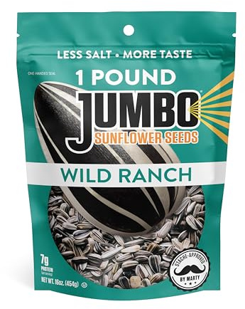 JUMBO SUNFLOWER SEEDS, Ranch, 16-Ounce (Pack of 6)