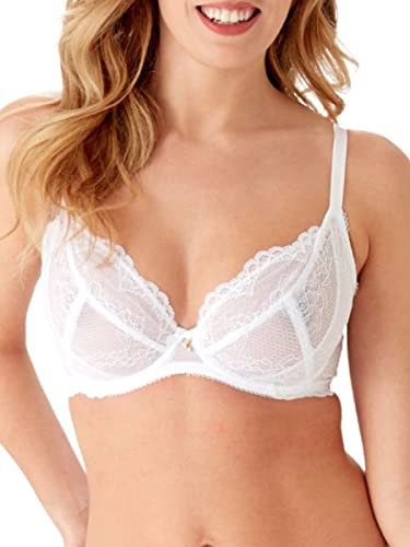 Gossard Women's Superboost Lace Non-Padded Plunge Bra, White (White), 36DD