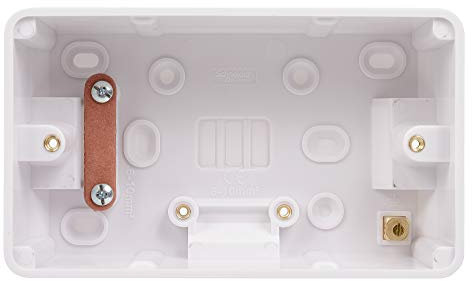 Schneider Electric Lisse GGBL9247 - Caja de doble superficie, 40 mm de profundidad, color blanco