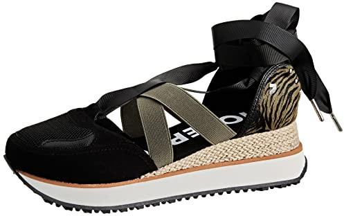 SETTALA Espadrille für Damen, Schwarz, Schwarz, 38 EU