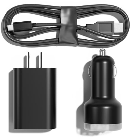 Airmoto Power Kit - Car Charger and Home Charger for Airmoto Tire Inflator Portable Air Compressor - Fast Charging with 3ft Lightning Cable