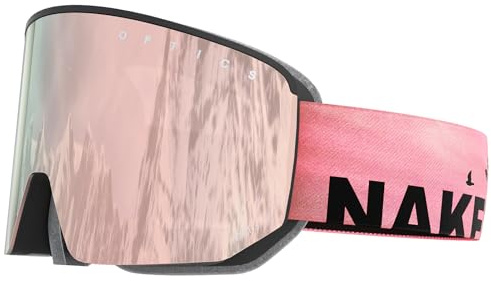 NAKED Optics NOVA skidglasögon för män, skidglasögon kvinnor, snowboardglasögon, skidglasögon för dåligt väder, glasögonglasögon med valfria utbytbara glas, skidglasögon (NOVA Birdy, utan väderglas)