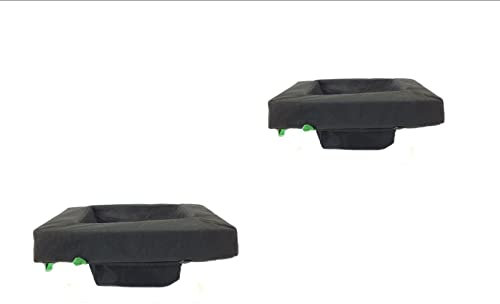 PondH2o 35cm (14 Inch) Square Floating Aquatic Water Garden Pond Planter Baskets, Floatable Aquatic Plant Flower Islands for Ponds and Water Features | Value 2 Pack