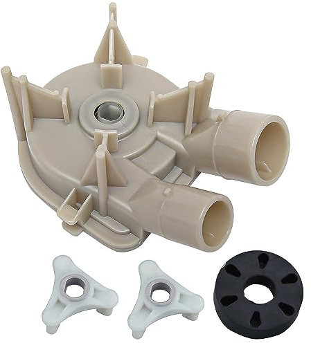 3363394 & 285753A (Washer Drain Pump & Heavy Duty METAL Core Motor Coupling Kit) by Seentech - Compatible with Whirlpool, Kenmore Washers - Replaces 3352492 3348215 3348014 3363394 3348015 WP3363394
