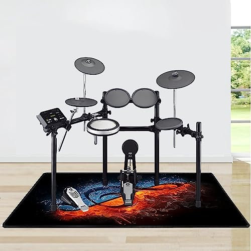 YEMELI Drum Teppich Schlagzeug rutschfeste Trommel Teppiche Schlagzeug Teppich Drum Rug Schallschutz Teppich Schallschutzmatte Für Bass Drum Snare Elektronische rutschfeste Trommel Teppiche