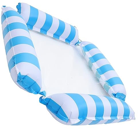 BESPORTBLE Aufblasbare Pool-hängematte Mit Atmungsaktivem Netz Faltbarer Schwimmstuhl Aus Strapazierfähigem PVC-Nylon Poolmatte Für Erwachsene Bequem Und Sicher Für Poolpartys Und Urlaub