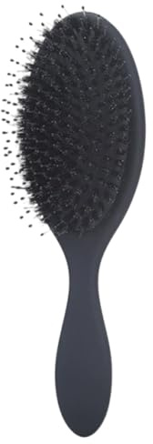 Hair Extension Brush,Boar Bristle Paddle Hairbrush,Professional Detangle Soft Cushion Brushes for Women Men for Long Thick Curly Smoothing Hair Reducing Hair Breakage and Frizz (Black)
