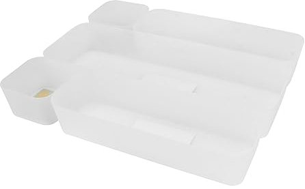 OFFSCH Scatola Portaoggetti Per Smistamento in Plastica Contenitore Per Cancelleria Organizer Da Scrivania Per Cassetto E Archiviazione Domestica