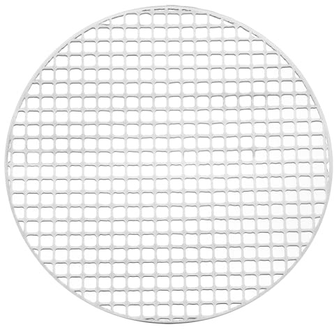 PATIKIL Round Barbecue Grill Mesh Grate, 11 Circular Stainless Steel BBQ Mesh Rack Square Hole Round Barbecue Grilling Net for Outdoor Camping Home Party Family Gatherings