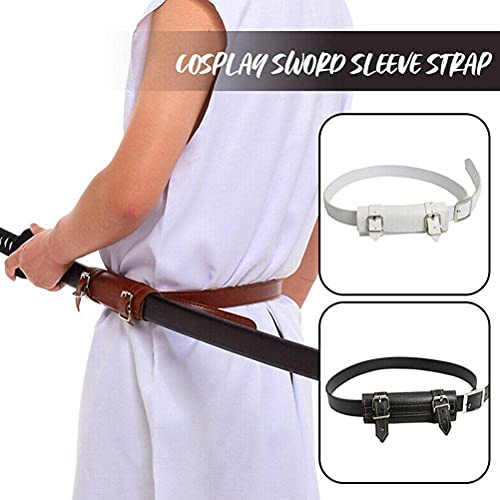 SENECESLI Traditionell Design Läder Svärd Hölster med Bälte Robust Rapier Skida Hållare för Midje Slida, Perfekt för Renässans Kostymer (#1)