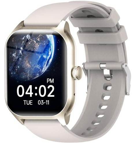 LAOYABB Smartwatch Uomo Donna con Chiamate Bluetooth, Orologio Fitness 2.01 con Contapassi, Cardiofrequenzimetro, Monitor Sonno, IP68 Smart Watch per Android iOS (Bianco)