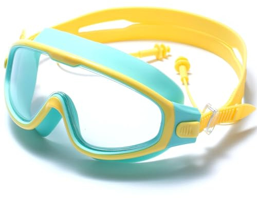 ZEXOWIJ Gafas Natacion Niño, Gafas de Natación para Niños Antivaho, Protección UV, Ajuste Cómodo – Para Niños de 3 a 12 Años