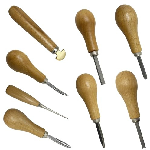 Juego de 8 herramientas de grabado para diseños de joyas y manualidades con juego de herramientas de grabado ergonómicas