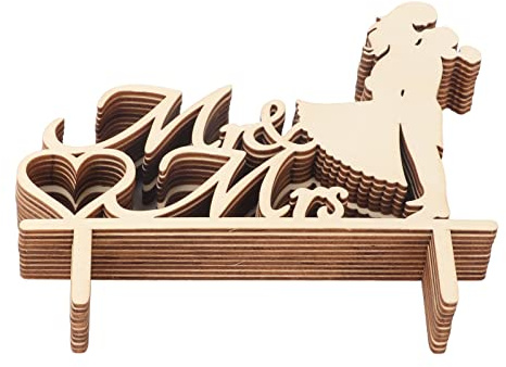 SUPYINI Bröllopsplanteringsetiketter för trädgård, 10-pack poppel plywood kramar pardesign