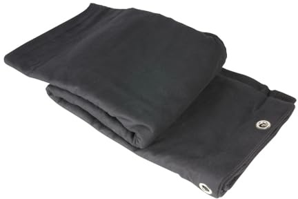 Adam Hall Accessories 0152 X 33 - Molleton noir B1 avec Oeillets acier bruni 3 x 3 m