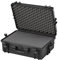 TomCase wasserdichter Outdoor Case 56x43x22 cm mit Rasterschaumstoff/Würfelschaumstoff; IP67 Transportkoffer (Schwarz)
