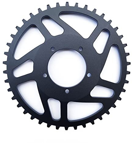 Fahrrad Kettenblatt 42T Kettenblatt Offset Narrow Wide Kettenblatt MTB Ritzel für Bafang Bbs01 Bbs02, Elektrofahrrad Ebike Kettenring Offset Korrektur Aluminiumlegierung Schwarz Kettenblatt