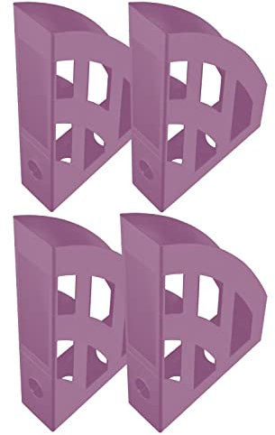 HELIT BÜROPROD. H2661028 - Cartella portariviste the green bridge, DIN A4-C4, 4 pezzi, rosa, portadocumenti in plastica riciclata, certificato Angelo Blu