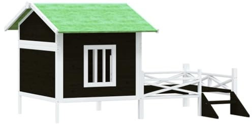 vidaXL Hundgård grå 159x120x88,5 cm massiv furu