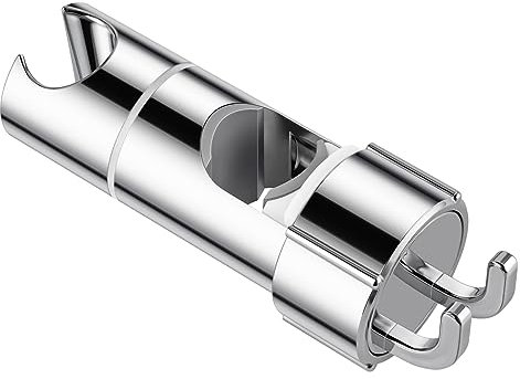 Aoleca Staffa Supporto Doccia Universale,Regolabile Ricambio Supporto Doccetta 16-27 mm ABS cromata Doccia Soffione Supporto,Con gancio