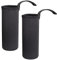 2 Stück Flaschenhülse Neopren Beutel - 750ml Flaschen Thermo-Hülle Taschen Flaschen, Flaschen Wasserflasche Thermo-Hülle Taschen Isolierte für Outdoor Sportarten Camping Wandern Reisen (Schwarz)
