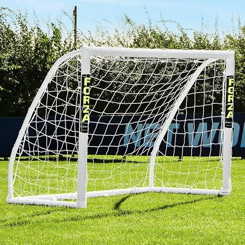 FORZA Match Football Goal [7 Sizes] | The World’s #1 Junior Goals! | 100% UK-Made, 2 Min Setup, Unbreakable Goalpost + Target Bundle - Buy Once, Play Forever! (5ft x 4ft, Without Target Sheet)