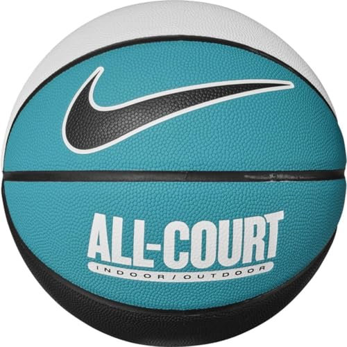Nike Unisex – Erwachsene Everyday All Court 8P Deflated Basketball, White/Teal Nebula/Black/Black, 7