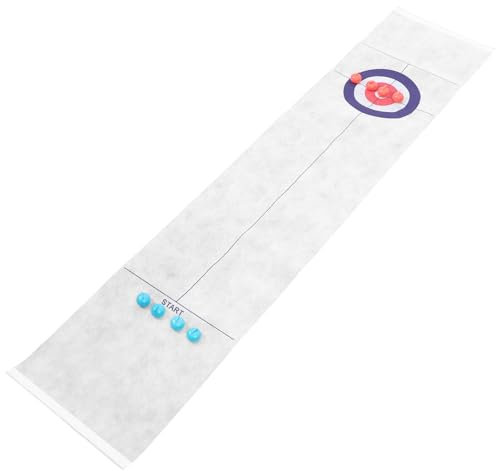 TOVINANNA 1satz Curling Spielzeug Tischspiel Für Drinnen Fördert Hand-Augen-koordination Und Eltern-interaktion Kunststoff Curling Zufällige Farbauswahl