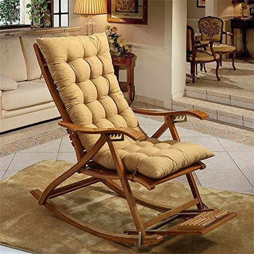 Cojín para Tumbona de Jardín, Suave y Cómodo Cojín Reclinable Colchoneta Tumbona Exterior Ideal para Tumbonas, Sillas y Hamacas (53 * 180cm,Beige)