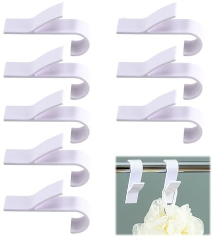 cxxtkcxxlc Crochet Radiateur Seche Serviette, 8PCS Crochet Serviette Salle De Bain, Crochet à serviettes Blanc pour Tous les Radiateurs Standards, Salle de Bain, Peignoir, Radiateur Cuisine WC