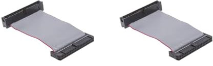 Xuanxi IDE-Verlängerungskabel, 40-poliger Stecker auf Buchse, Länge = 9,5 cm, für graues Kabel, Flachbandkabel für 8,9 cm PATA-Adapterkabel, Steckverbinder, Erweiterung, Splitterkabel,