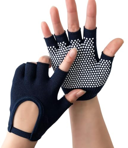 Hrtyvhin Fitness-Handschuh für Herren, Gewichtheben, 1 Paar, Silikon, rutschfest, Fünf-Finger-Workout-Handschuh, Gewichtstraining-Handschuh