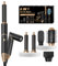 UKLISS Air Brush Styler 5 en 1 Sèche Cheveux Ionique Brosse Soufflante Brosse Chauffante Brushing Boucleur a Cheveux Fer à Friser à Air Brosse à Air Chaud Cadeau pour Femme Kit, Noir