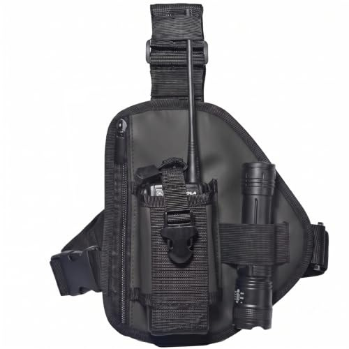HYS Walkie Talkie bröstsele, bärbar radio bröstväska med justerbar rem kompatibel med Baofeng Kenwood Quansheng Motorola tvåvägsradio, Svart, Mode