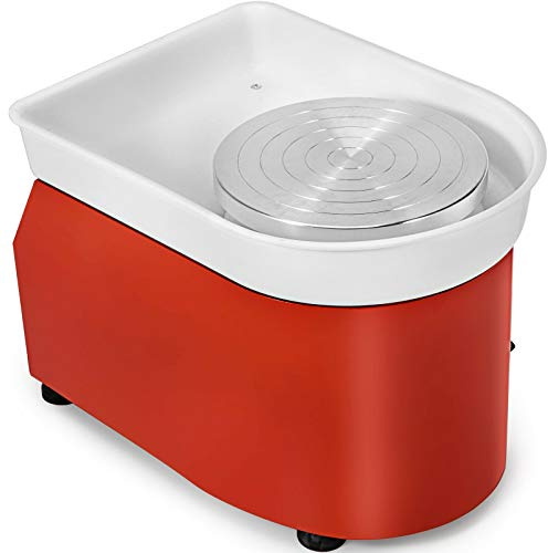 DLZFUDTY Keramikhjul, litet keramikhjul keramik drejningsmaskin 25 cm keramiskt keramikhjul med justerbar fotspakpedal 350 W konsthantverk