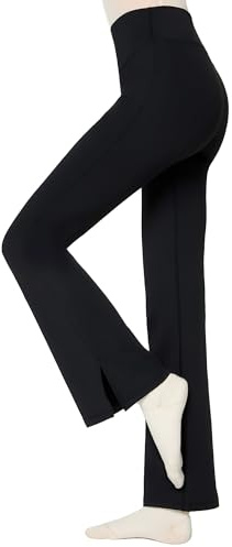 Nur Die Mjuka och varma fodrade leggings Weichem Warmen Fleece Bootcut Stretch Figurbetont med Breitem HIGT midja Bund Leggins, Svart, S Dam