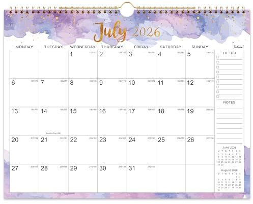 2027 Calendar - Calendar 2027 uk | Jul. 2026 to Dec. 2027 , Wall Calendar 2026-2027 month to view, 15 x 11.5, Ink and wash