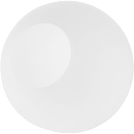 White Glass Globe Lamp Shade for Dining Rooms and Bedrooms | Spherical round Design, 7cm Hole Diameter, Elegant Finish, Soft Lighting, Easy Installation and Maintenance