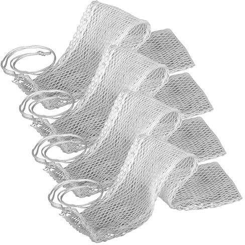 Space Home - Lot de 4 Filets Réutilisables pour Légumineuses, Fruits et Légumes - Filets de Cuisson Pois Chiches - 2 kg - Mailles Fines - Sac à Pain - Mailles de Cuisson