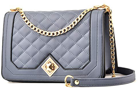 Travistar Crossbody Bags for Women Small Ladies Shoulder Bag Purse PU Leather Quilted Handbags with Gold Chain Strap Fashion Cute Cross Body Phone Bag Side Purses Evening Clutch, Blue