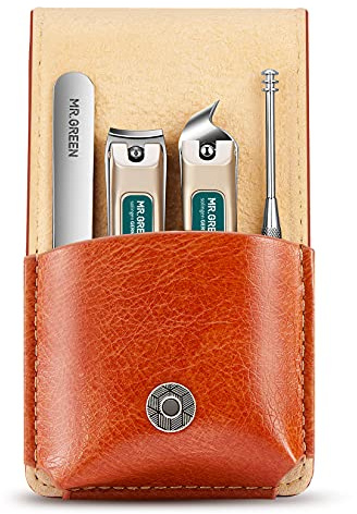 MR.GREEN Portable Manicure Sets Pedicure kits Stainless Steel Nail Clippers Tool Travel Grooming Case Nail Scissors Gift Box (Mr-6103)