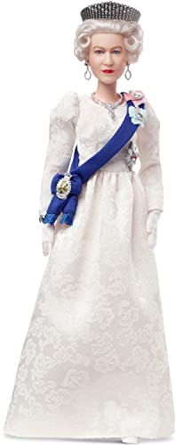 Barbie Signature poupée de Collection Reine Elisabeth II, Jouet Collector, HCB96